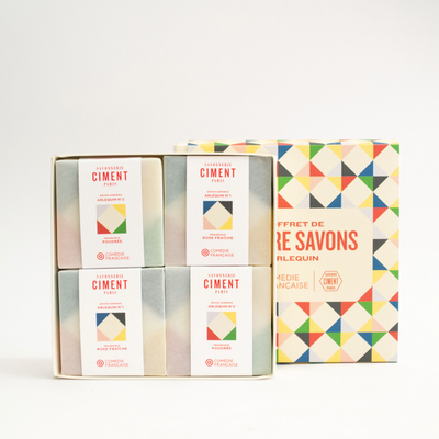 Savons - COFFRET 4 SAVONS ARLEQUIN - SAVONNERIE CIMENT