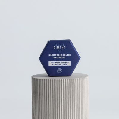 Savons - SHAMPOING SOLIDE - CHEVEUX BLANCS ET DÉCOLORÉS - SAVONNERIE CIMENT