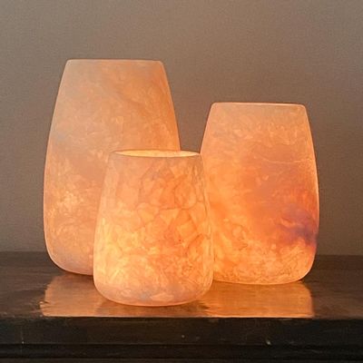 Lampes à poser - Bougeoirs en albâtre - THE SILK ROAD COLLECTION