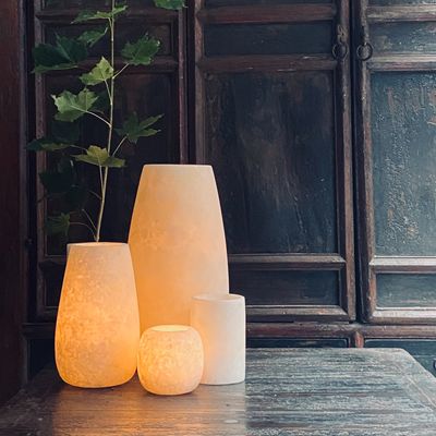 Decorative objects - Alabaster candle holders - THE SILK ROAD COLLECTION