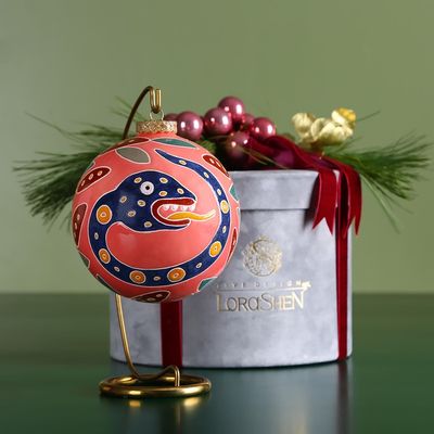 Christmas garlands and baubles - CERAMIC CHRISTMAS BALL "SNAKE" - LORASHEN