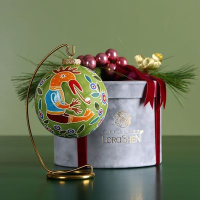 Christmas garlands and baubles - CERAMIC CHRISTMAS BALL “ROOSTER" - LORASHEN