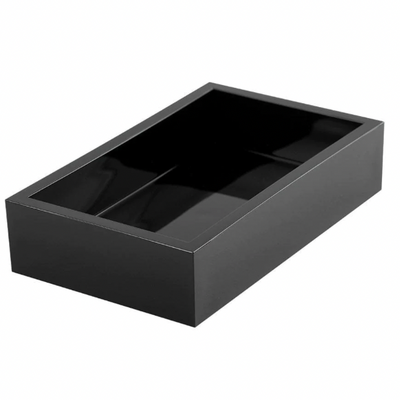 Decorative objects - Acrylic Guest Towel Napkin Holder in Black - CASPARI