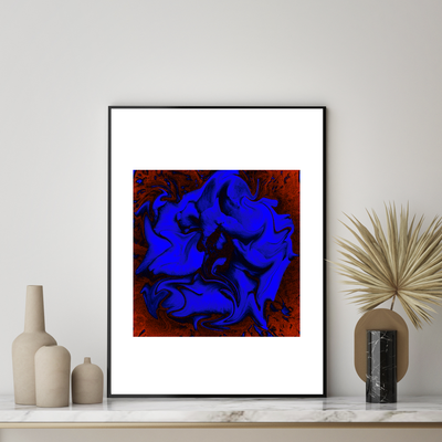 Poster - "VELVETEEN DREAM" - Luxury art print / wall decor - A3 + - Blue - KIKI GUNN - PRINT WORKS