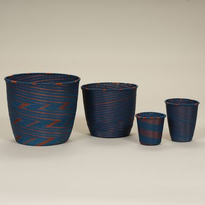 Decorative objects - Woven telephone wire plates, Mix&Match - AS'ART A SENSE OF CRAFTS