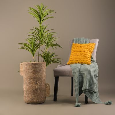 Unique pieces - Paper Clay Vase - Tall Pineapple Pulp Vase with Earhole - INDIGENOUS