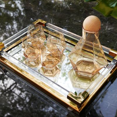 Glass - Amber Glass Tumbler - AURA LIVING