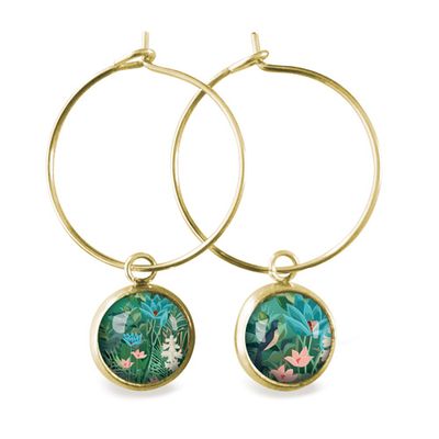 Jewelry - Hoop earrings gold Les Parisiennes Douanier Rousseau - LES JOLIES D'EMILIE