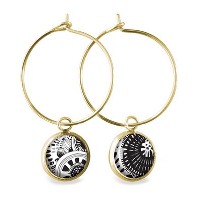 Jewelry - Hoop earrings gold Les Parisiennes Botanica - LES JOLIES D'EMILIE