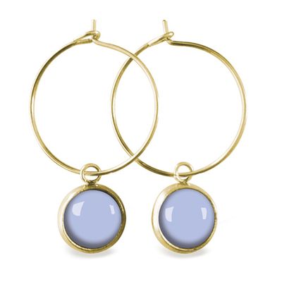 Jewelry - Hoop earrings gold Les Parisiennes Flash Lavande - LES JOLIES D'EMILIE
