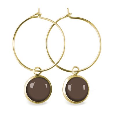 Jewelry - Hoop earrings gold Les Parisiennes Flash Moka - LES JOLIES D'EMILIE