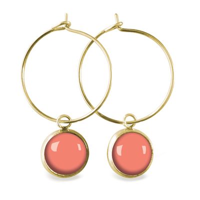 Jewelry - Hoop earrings gold Les Parisiennes Flash Pamplemousse - LES JOLIES D'EMILIE