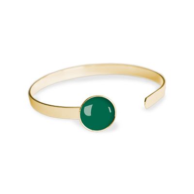 Jewelry - Thin bangle fully gilded with fine gold Les Parisiennes Flash Sapin - LES JOLIES D'EMILIE