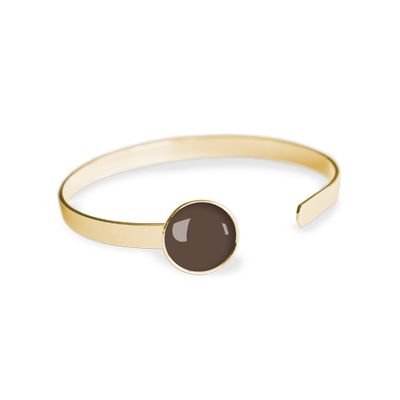 Jewelry - Thin bangle fully gilded with fine gold Les Parisiennes Flash Moka - LES JOLIES D'EMILIE