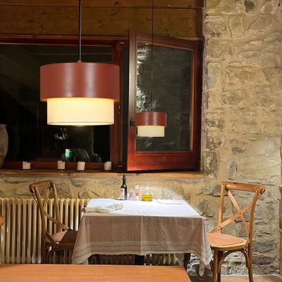 Hanging lights - KAN suspension diameter of 19cm in black, white, terracotta or gold - LUXCAMBRA