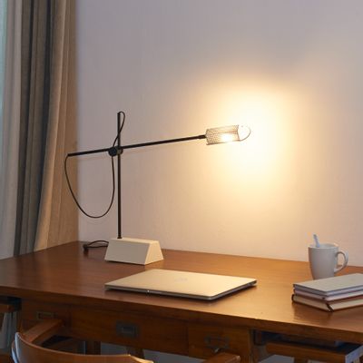 Table lamps - H2 table lamp in black, white or terracotta - LUXCAMBRA