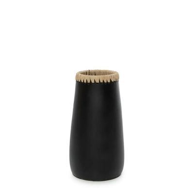 Vases - The Sneaky Vase - Black Natural - M - BAZAR BIZAR LIVING