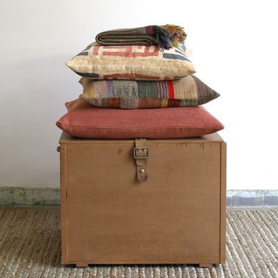 Throw blankets - Multi Stripe plaid Green - ML FABRICS