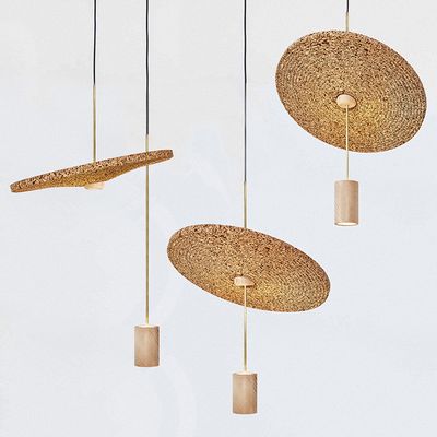 Hanging lights - CALMA light or dark cork suspension - LUXCAMBRA