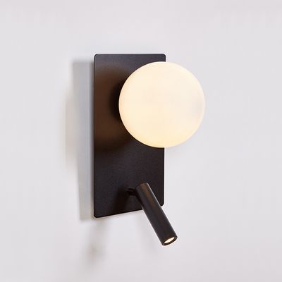 Appliques - GLOS applique murale vertical avec lecteur en noir ou blanc - LUXCAMBRA