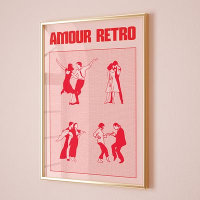 Poster - Retro Love Poster - Wall Decor - PIPLET PAPER