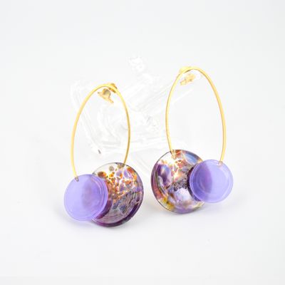 Cadeaux - Boucles d'oreilles en verre confetti Elia - CHAMA NAVARRO