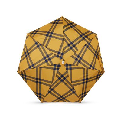 Design objects - Compact umbrella - Yellow & Midnight Blue Tweed - Finsbury - ANATOLE