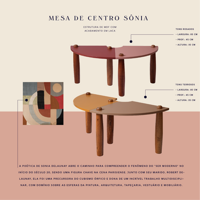 Design objects - Sônia Coffee Table - ESTÚDIO MAIS ALMA