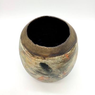 Ceramic - Vase en grès ---  Pictural work N°2. - ATELIER ELSA DINERSTEIN