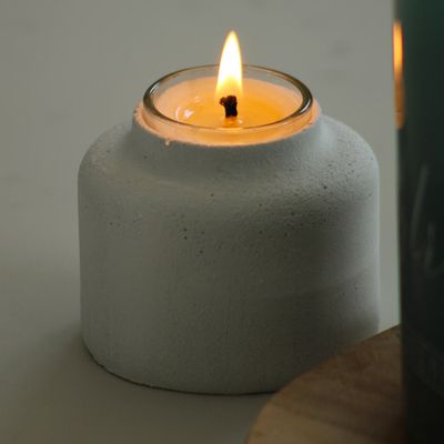 Design objects - Concrete bottle candle holder - AKARA