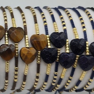 Bijoux - Collection de Tubes de Bracelets en Pierre Miyuki + pierres naturelles - NUSA DUA BIJOUX