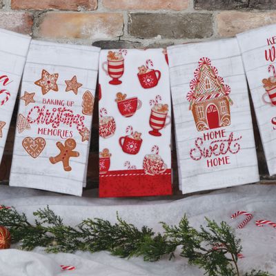 Torchons textile - série linge de cuisine holiday pets - KARENA INTERNATIONAL