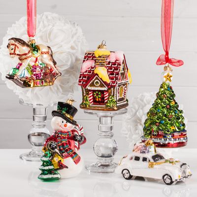 Christmas garlands and baubles - CHRISTMAS GLASS ORNAMENTS - HURAS FAMILY // GLASSWARE ART STUDIO S.C.