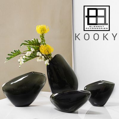 Carafes - Luxury glass vase of innovative organic design, high end, KOOKY - ELEMENT ACCESSORIES