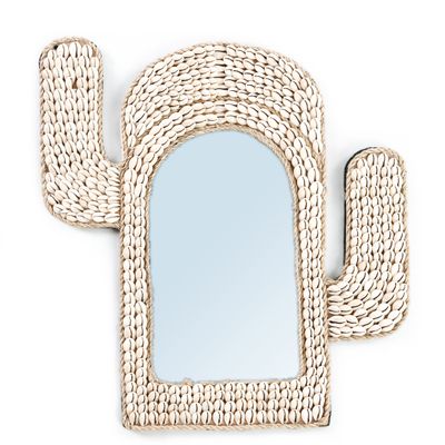 Mirrors - The Cactus Shell Mirror - White - BAZAR BIZAR LIVING