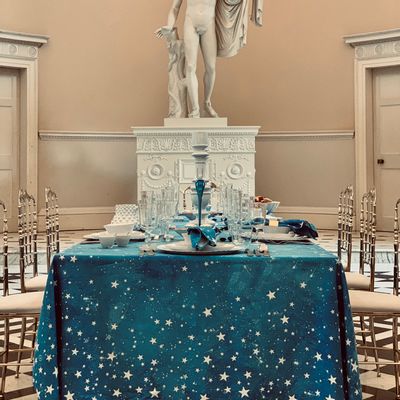 Table linen - CELESTIAL STARS Linen Tablecloths & Napkins - SUMMERILL AND BISHOP