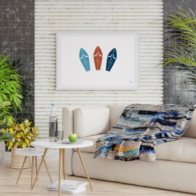 Affiches - Illustration - poster : les 3 surfs - SI.D