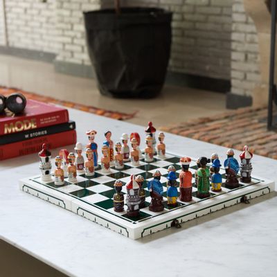 Pièces uniques - Jeu d'échecs fait main - FOUR LEAVES