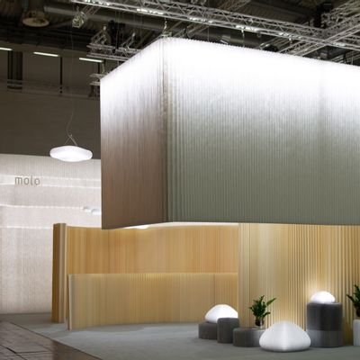 Revêtements muraux - suspended softwall + softblock luminaires - MOLO