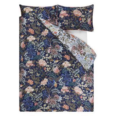 Linge de lit - Porcelain de Chine Midnight - Parure de lit 100% satin de coton - DESIGNERS GUILD