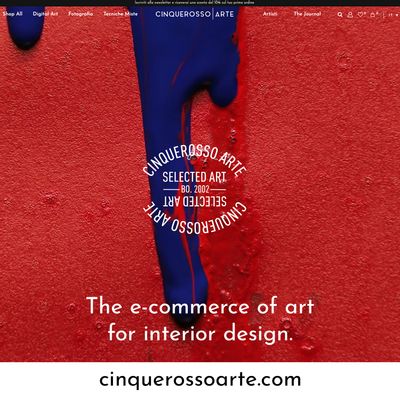 Design objects - E-commerce of Art for interior design - CINQUEROSSO ARTE