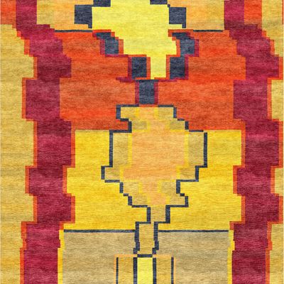 Design carpets - Bonfires, Glitch Gabbehs Collection,Zollanvari Super Fine Gabbeh - ZOLLANVARI INTERNATIONAL