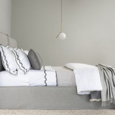 Linge de lit - Drap plat Kyma en coton satiné - KIMISOO