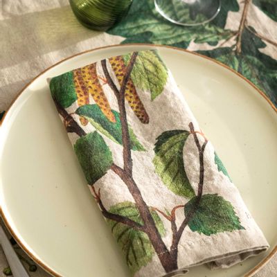 Table linen - 100% Linen Napkins │ Trees - LINOROOM 100% LINEN TEXTILES