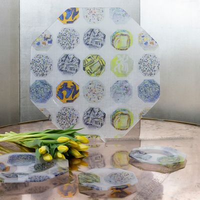 Table linen - Eolie collection of tableclots, placemats, plates, trays, ceramics. - LUISA LONGO