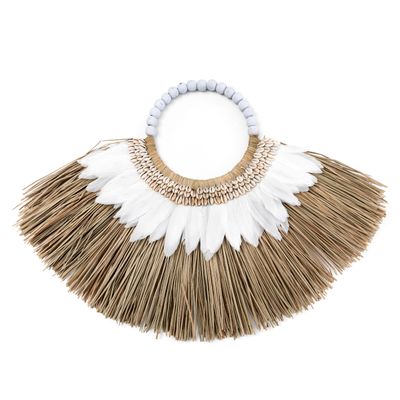 Objets design - Le Collier Alang Feather - Blanc Naturel - BAZAR BIZAR - DONT USE
