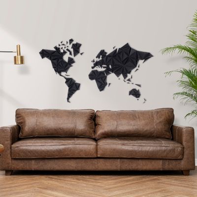 Autres décorations murales - Carte du monde en noir - OWARLD