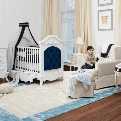Beds - Cadogan padded baby bed. - THE BABY COT SHOP