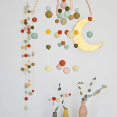 Objets de décoration - Mobile décoratif rouille, jaune pastel, menthe, olive - CALM FOR DREAMERS