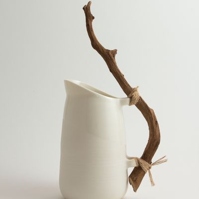Carafes - Pitcher with wooden handle - BÉRANGÈRE CÉRAMIQUES